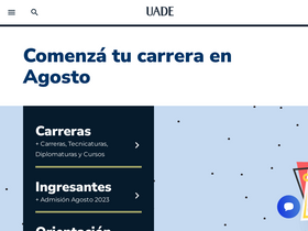 'uade.edu.ar' screenshot