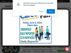 'greenfieldreporter.com' screenshot