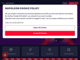 'napoleongames.be' screenshot