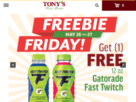 'tonysfreshmarket.com' screenshot