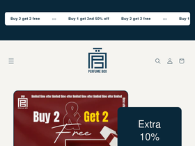 Perfume Box homepage screenshot