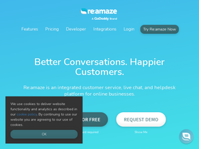 'reamaze.com' screenshot