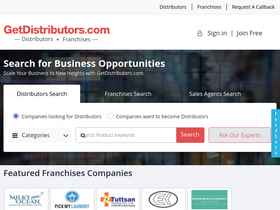 'getdistributors.com' screenshot