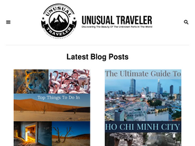 'unusualtraveler.com' screenshot