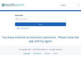 'mybenefitexpress.com' screenshot