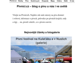 'pivnici.cz' screenshot