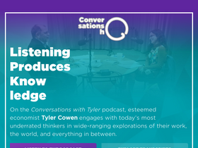'conversationswithtyler.com' screenshot