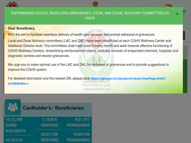 'cghs.nic.in' screenshot