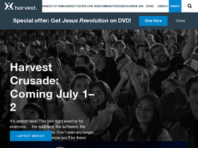 'harvest.org' screenshot