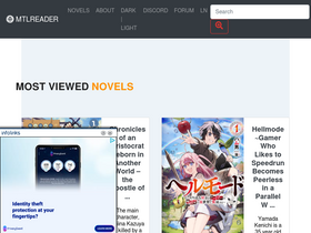 'mtlreader.com' screenshot