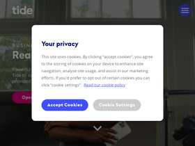 'tide.co' screenshot