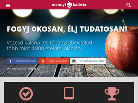 'mennyikaloria.hu' screenshot