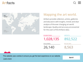 'artfacts.net' screenshot
