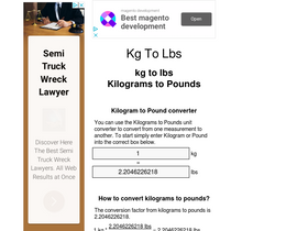 'kg-to-lbs.appspot.com' screenshot