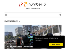 'number13.de' screenshot