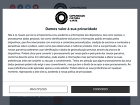 'comunidadeculturaearte.com' screenshot