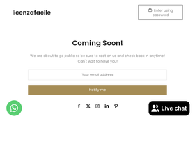 Licenzafacile homepage screenshot