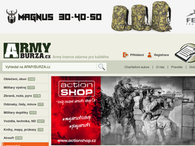 'armyburza.cz' screenshot