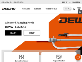 dewayproducts.com homepage screenshot