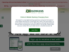 'oregonianscu.com' screenshot