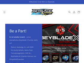 Beyblade Shop homepage screenshot