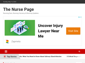 'thenursepage.com' screenshot