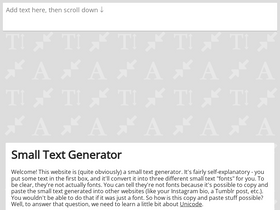 'smalltext.io' screenshot