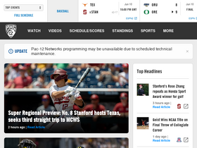 'pac-12.com' screenshot