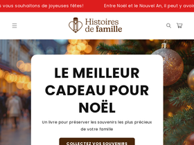 Histoires de Famille homepage screenshot