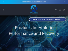 athlicorelabs.com homepage screenshot