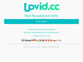 'upvid.cc' screenshot