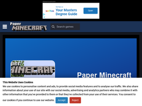 'paperminecraft.io' screenshot