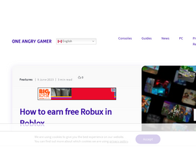 'oneangrygamer.net' screenshot