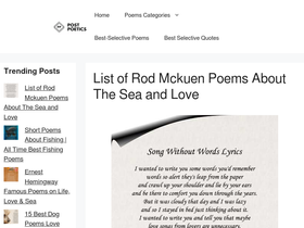 'postpoetics.org' screenshot