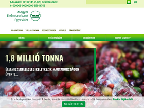 'elelmiszerbank.hu' screenshot