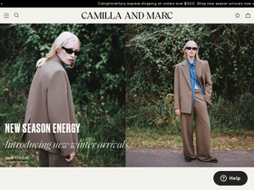'camillaandmarc.com' screenshot