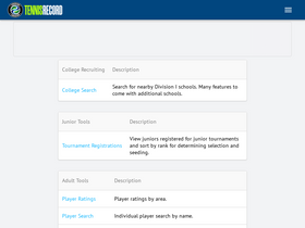 'tennisrecord.com' screenshot