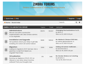 'zimbra.org' screenshot