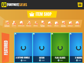 'fortniteskins.net' screenshot
