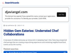 djaviangel.com homepage screenshot