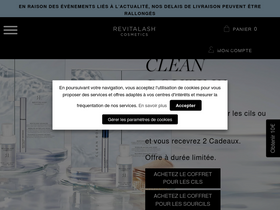Revitalash website screenshot