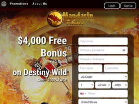 'mandarinpalace.com' screenshot