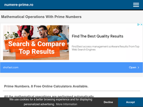 'numere-prime.ro' screenshot