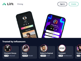 'lift.bio' screenshot