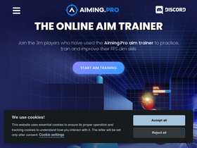 'aiming.pro' screenshot