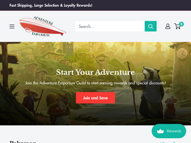 adventure-emporium.com homepage screenshot