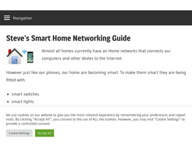'stevessmarthomeguide.com' screenshot