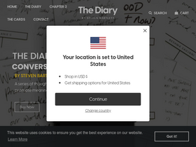 Thediary website screenshot