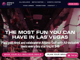 atomicgolf.com homepage screenshot