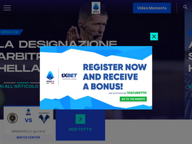 'legaseriea.it' screenshot